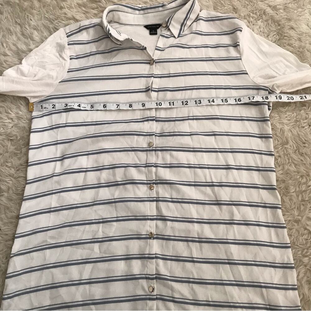 Ann Taylor Career Button Down Collared Striped Mi… - image 4